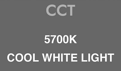 CCT 5700K COOL WHITE LIGHT