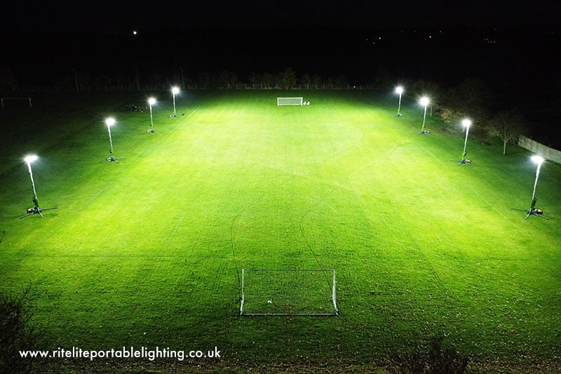 portable flood light football