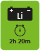 Batteries au lithium entièrement rechargeables - offrant une autonomie de plus de 2 heures 20 minutes - Des batteries supplémentaires sont disponibles pour porter la durée de l'entraînement à 4 heures 40 minutes
