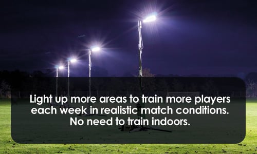 Light up more areas to train more players each week