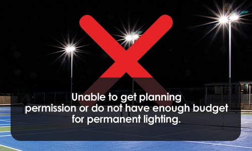 Unable to get planning permission for permanent lighting